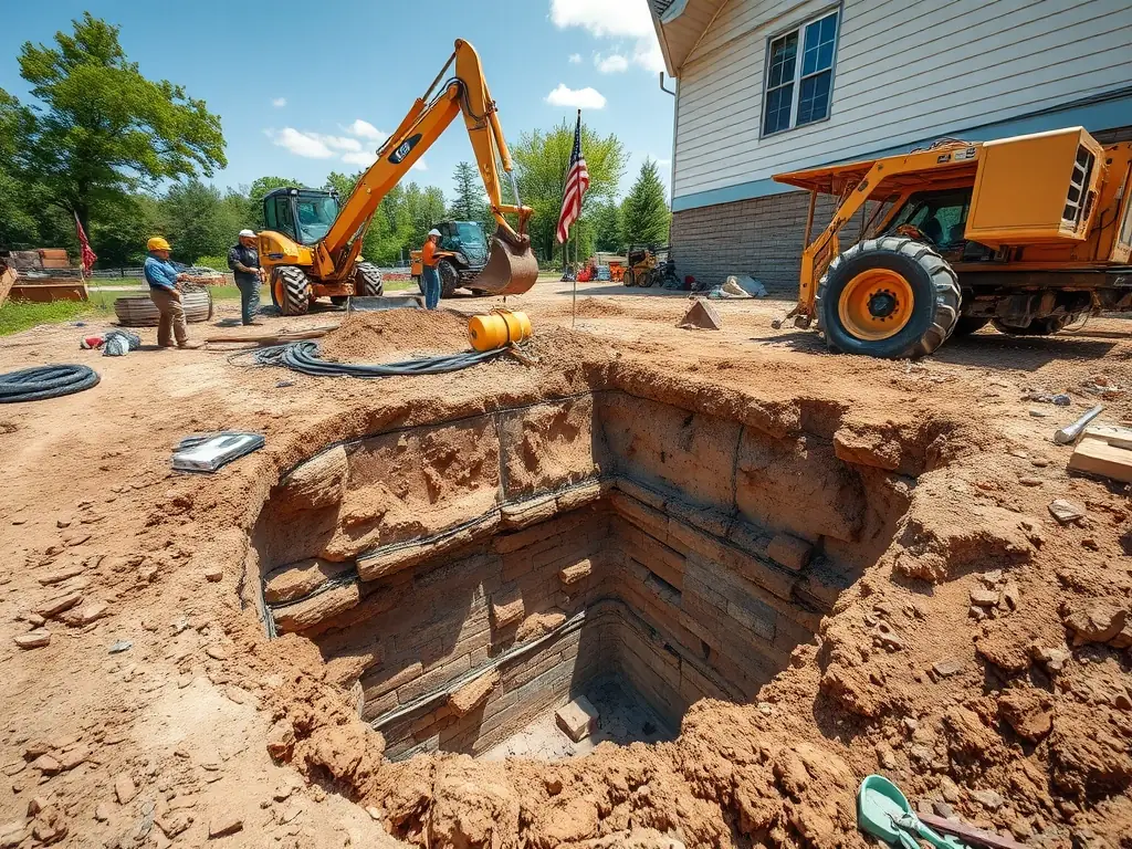 A photo showcasing a pier and beam foundation being adjusted by Nomad Foundation Repair technicians, with visible leveling equipment and attention to detail.